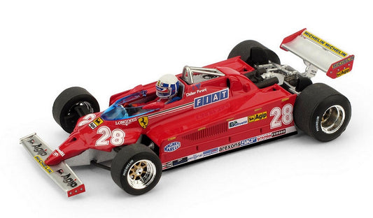 SCALE MODEL COMPATIBLE WITH FERRARI 126 CK DIDIER PIRONI 1981 N.28 4th MONACO GP W/PILOTE 1:43 BRUMM BM0368CH