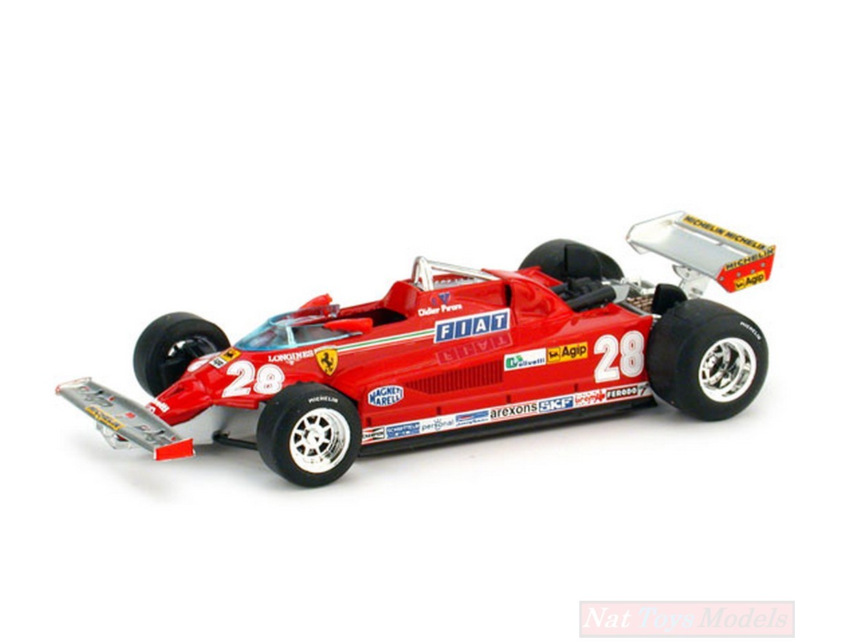 MODELLINO IN SCALA COMPATIBILE CON FERRARI 126 CK D.PIRONI 1981 N.28 5th ITALIAN GP 1:43 BRUMM BM0391