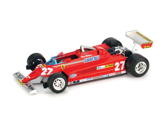 MODELLINO IN SCALA COMPATIBILE CON FERRARI 126 CK GILLES VILLENEUVE 1981 N.27 WINNER MONACO GP 1:43 BRUMM BM0367
