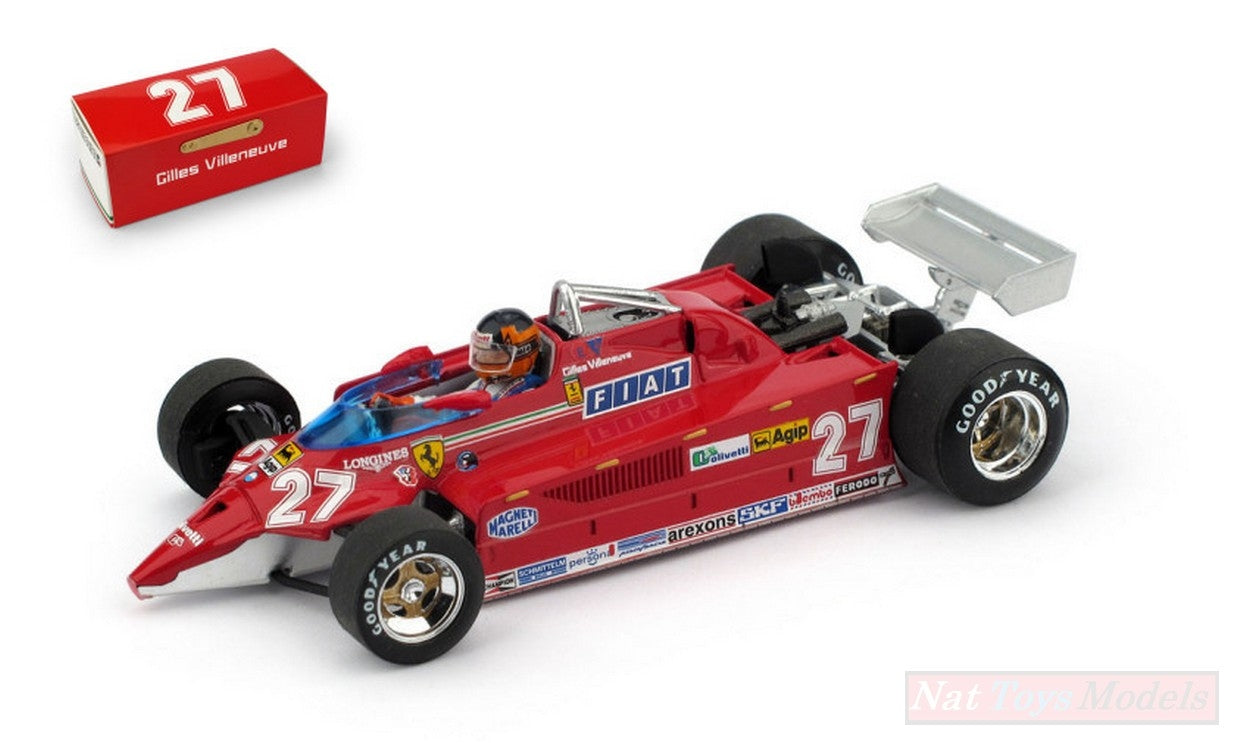 SCALE MODEL COMPATIBLE WITH FERRARI 126CK TURBO ISTRANA AIRPORT 1981 1st G.VILLENEUVE VS/F104 1:43 BRUMM BM0646CH