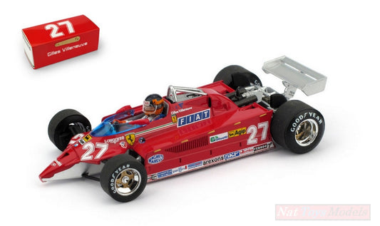 SCALE MODEL COMPATIBLE WITH FERRARI 126CK TURBO ISTRANA AIRPORT 1981 1st G.VILLENEUVE VS/F104 1:43 BRUMM BM0646CH