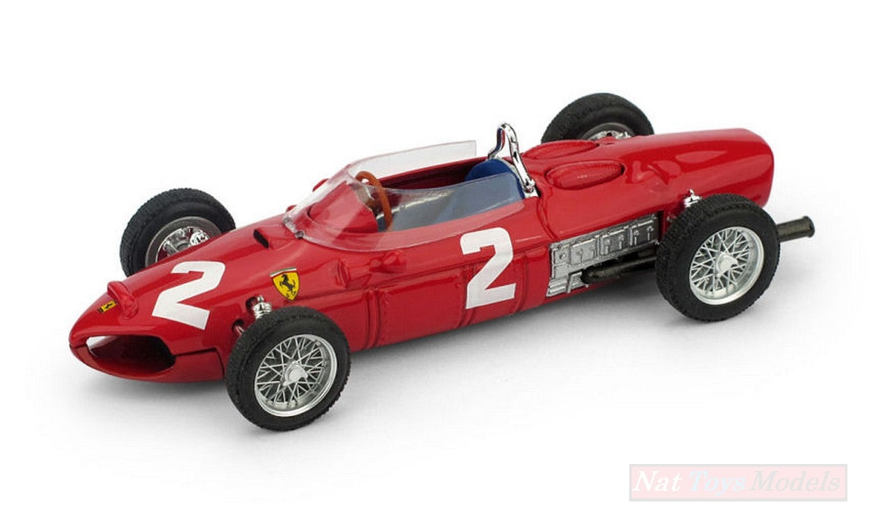SCALE MODEL COMPATIBLE WITH FERRARI 156 F1 P.HILL 1961 N.2 WINNER ITALY GP 1:43 BRUMM BM0639