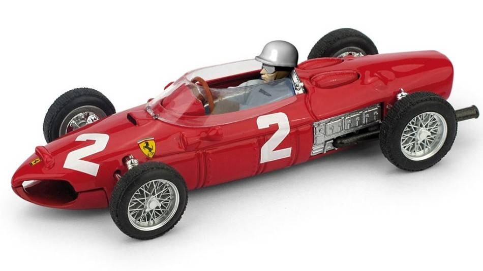 SCALE MODEL COMPATIBLE WITH FERRARI 156 F1 P.HILL 1961 N.2 WINNER ITALY GP WORLD CHAMPION W/PIL.1:43 BRUMM BM0639CH