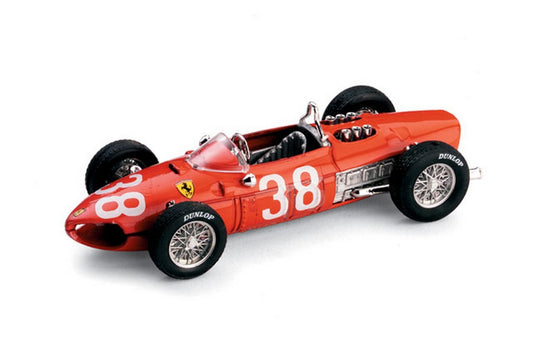 MODELLINO IN SCALA COMPATIBILE CON FERRARI 156 P.HILL 1961 N.38 3rd MONACO GP WORLD CHAMPION UPDATE 1:43 BRUMM BM0124