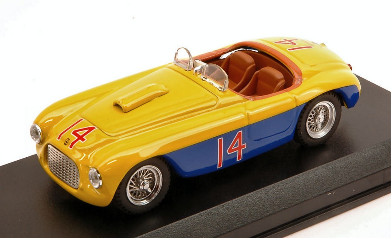MODELLINO IN SCALA COMPATIBILE CON FERRARI 166 MM SPYDER N.14 WINNER MAR DEL PLATA 1950 C.MENDITEGUIY 1:43 ART MODEL AM0305