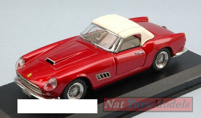 SCALE MODEL COMPATIBLE WITH FERRARI 250 CALIFORNIA STRADALE USA 1959 W/CAPOTE WHITE RED MET.1:43 ART MODEL AM0245