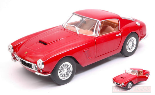 SCALE MODEL COMPATIBLE WITH FERRARI 250 GT BERLINETTA SWB SHORT WHEELbase 1959 RED 1:24 BURAGO BU26025R