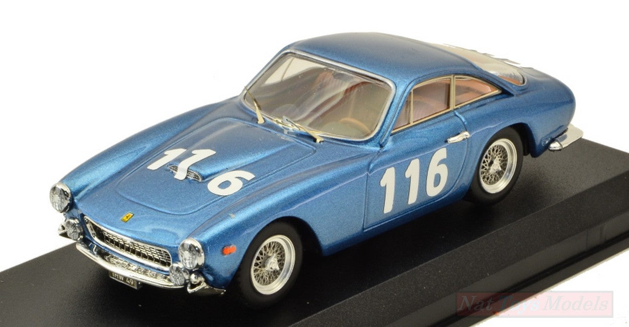 SCALE MODEL COMPATIBLE WITH FERRARI 250 GTL N.116 TARGA FLORIO 1965 BLOUIN-SAUER 1:43 BEST MODEL BT9129-2