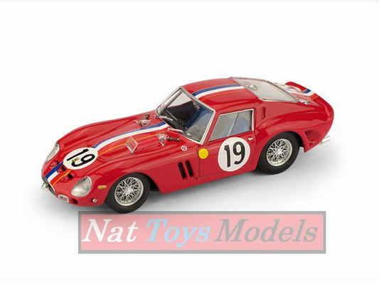 SCALE MODEL COMPATIBLE WITH FERRARI 250 GTO N.19 2nd LM 1962 GUICHET-NOBLET 1:43 BRUMM BM0534
