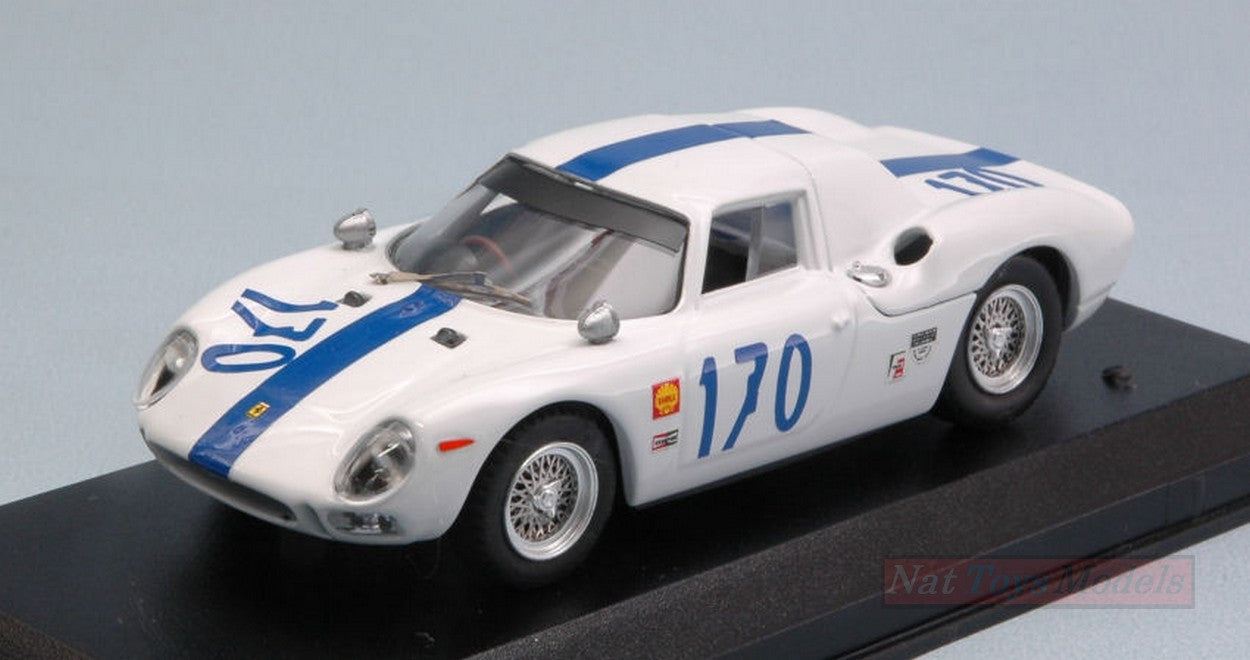 SCALE MODEL COMPATIBLE WITH FERRARI 250 LM N.170 ACCIDENT T.FLORIO 1966 AWSWANSON-R.ENNIS 1:43 BEST MODEL BT9676
