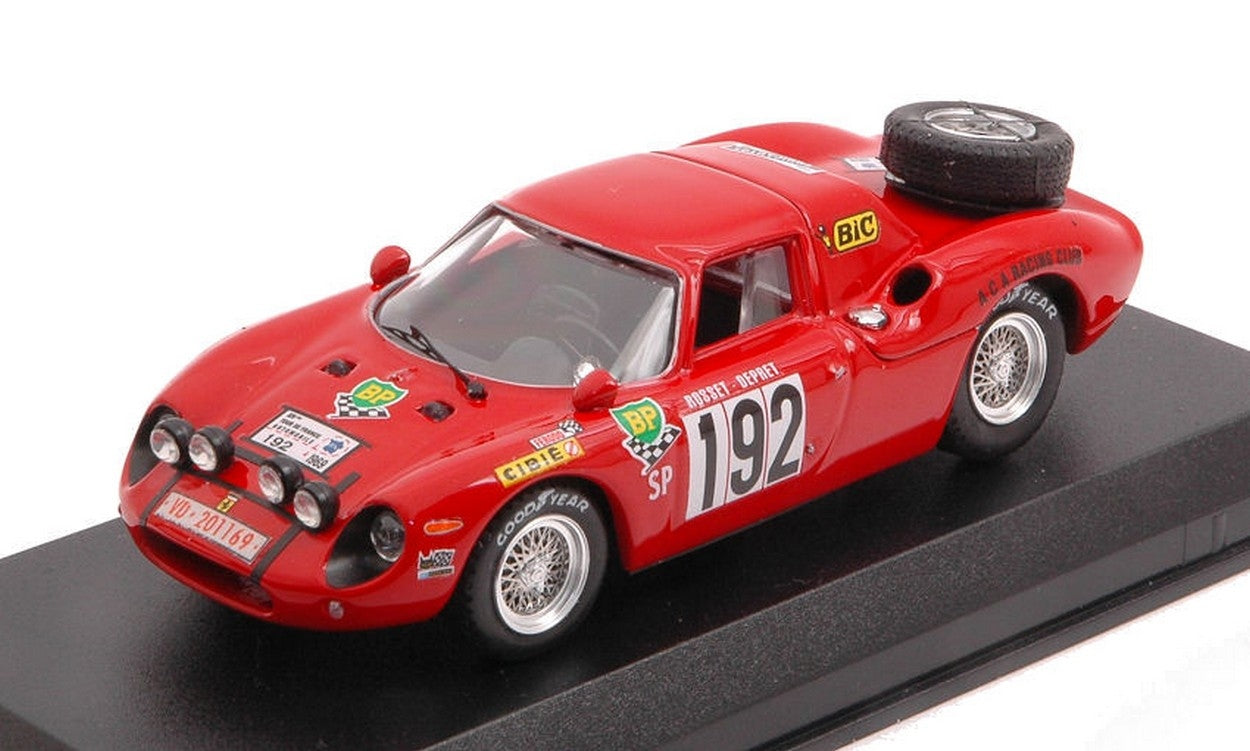 SCALE MODEL COMPATIBLE WITH FERRARI 250 LM N.192 TOUR DE FRANCE 1969 ROUGET-DEPRET 1:43 BEST BT9023-2