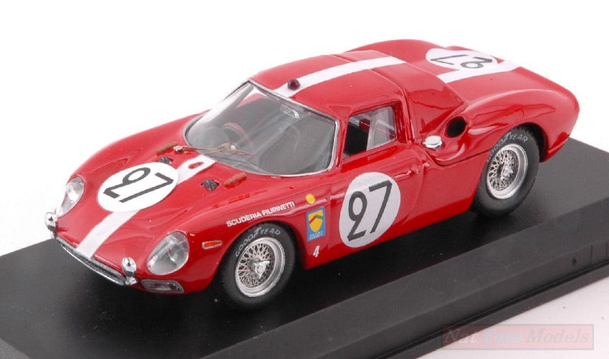 SCALE MODEL COMPATIBLE WITH FERRARI 250 LM N.27 6th LM 1965 A.BOLLER-D.SPOERRY 1:43 BEST MODEL BT9025-2