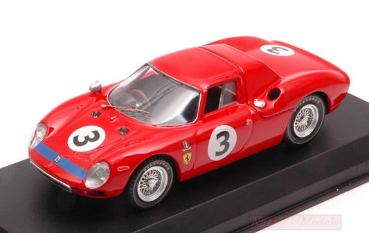 SCALE MODEL COMPATIBLE WITH FERRARI 250 LM N.3 WINN.12 H SURFERS PAR.1966 J.STEWART-A.BUCHANAN 1:43 BEST MODEL BT9661