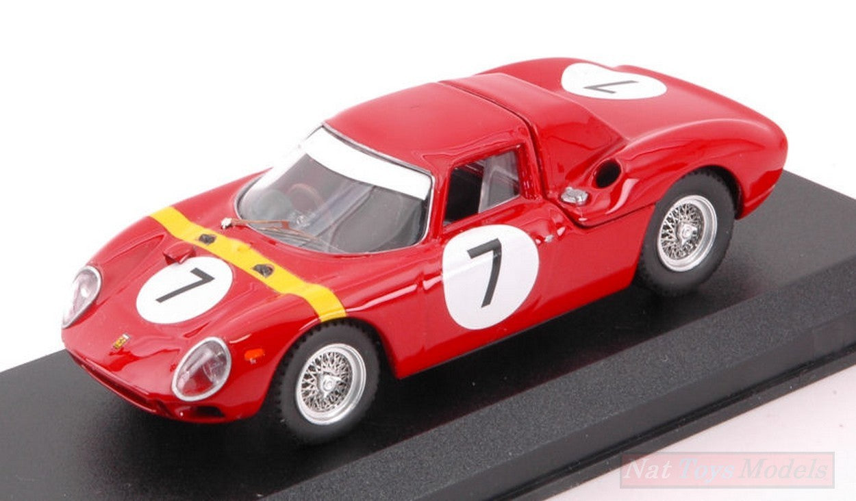 SCALE MODEL COMPATIBLE WITH FERRARI 250 LM N.7 WINNER GP ANGOLA, LUANDA 1964 W.MAIRESSE 1:43 BEST MODEL BT9730