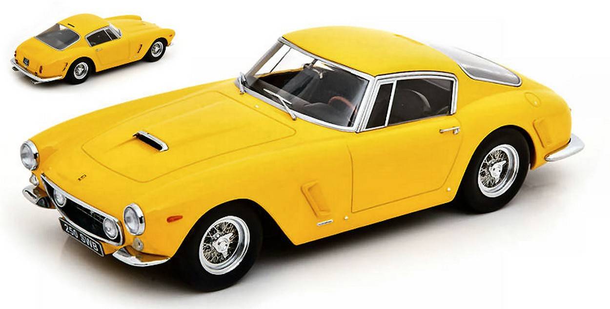 SCALE MODEL COMPATIBLE WITH FERRARI 250 SWB SHORT WHEEL WHEEL 1961 YELLOW 1:18 KK SCALE KKDC180762