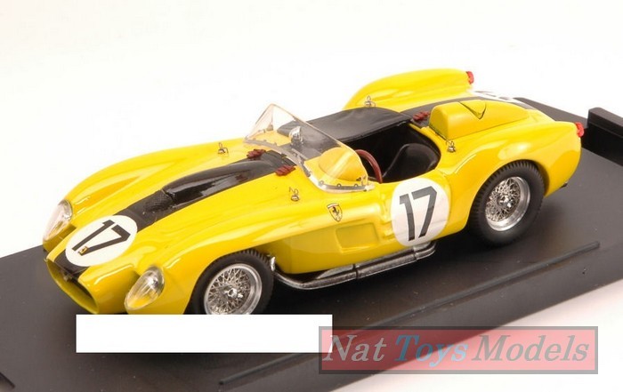 SCALE MODEL COMPATIBLE WITH FERRARI 250 TR 58 N.17 RETIRED LE MANS 1958 AGMENA-P.DROGO 1:43 BANG BG7130