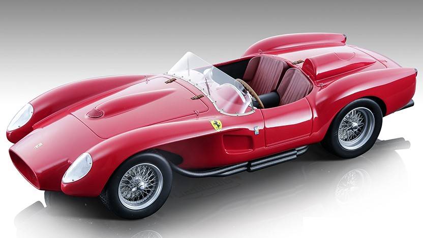 SCALE MODEL COMPATIBLE WITH FERRARI 250 TR PONTOON-FENDER PRESS VERSION 1957 RED 1:18 TECNOMODEL TMD18254A