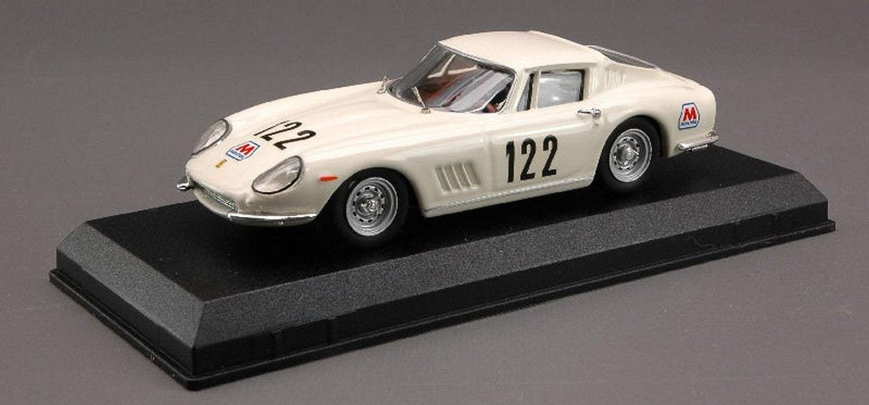 SCALE MODEL COMPATIBLE WITH FERRARI 275 GTB/4 N.122 DNS TARGA FLORIO 1967 STARRABBA-ORLANDO 1:43 BEST MODEL BT9372