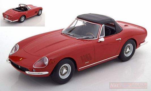 SCALE MODEL COMPATIBLE WITH FERRARI 275 GTB4 NART SPYDER 1967 RED 1:18 KK KKDC180234