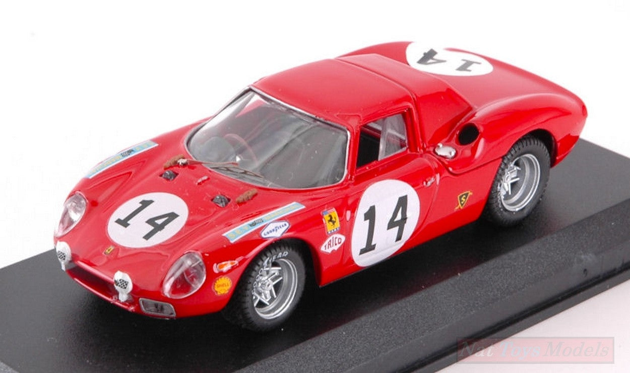 SCALE MODEL COMPATIBLE WITH FERRARI 275 LM N.14 ACCIDENT LM 1968 M.GREGORY-C.KOLB 1:43 BEST MODEL BT9294-2