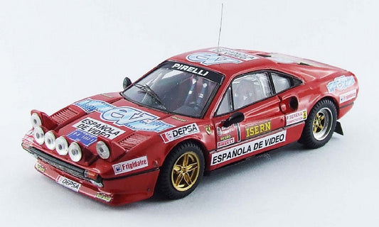 SCALE MODEL COMPATIBLE WITH FERRARI 308 GTB N.1 RALLY OF SPAIN 1984 ZANINI-OSONA 1:43 BEST MODEL BT9524