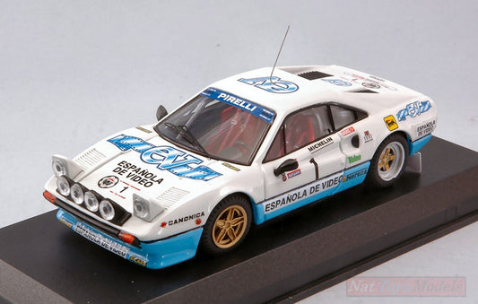 SCALE MODEL COMPATIBLE WITH FERRARI 308 GTB N.1 WINNER CRITERIUM LUIS DE BAVIERA 1984 ZANINI-AUTET BEST MODEL BT9761