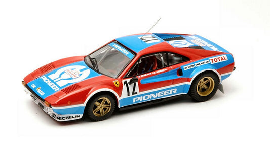SCALE MODEL COMPATIBLE WITH FERRARI 308 GTB N.12 2nd TOUR DE CORSE 1982 J.CL.ANDRUET-BICHE 1:43 BEST BT9320