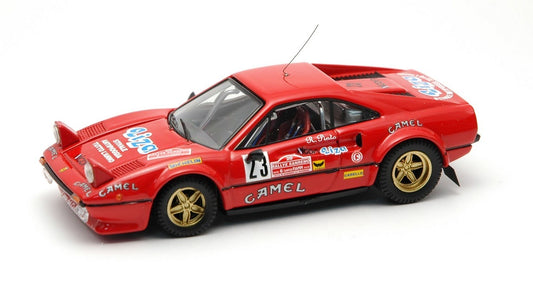 SCALE MODEL COMPATIBLE WITH FERRARI 308 GTB N.23 RETIRED SANREMO 1978 R.PINTO-F.PENARIOL 1:43 BEST MODEL BT9311