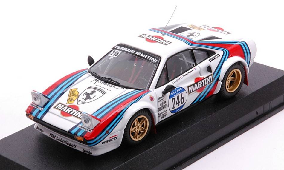 MODELE REDUIT COMPATIBLE AVEC FERRARI 308 GTB N.246 TOUR DE CORSE HISTORIQUE 2012 AGHINA-RUPERT 1:43 MEILLEUR MODELE BT9834