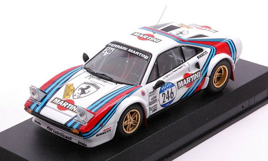 MODELE REDUIT COMPATIBLE AVEC FERRARI 308 GTB N.246 TOUR DE CORSE HISTORIQUE 2012 AGHINA-RUPERT 1:43 MEILLEUR MODELE BT9834