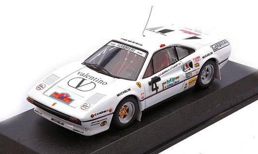 MODELE REDUIT COMPATIBLE AVEC FERRARI 308 GTB N.4 RALLY ELBA 1984 "LUCKY"-BERRO 1:43 MEILLEUR MODELE BT9846