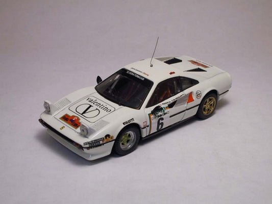 SCALE MODEL COMPATIBLE WITH FERRARI 308 GTB N.6 6th RALLY ELBA 1985 ERCOLANI-ROGGIA 1:43 BEST MODEL BT9207