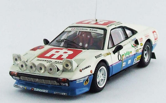 SCALE MODEL COMPATIBLE WITH FERRARI 308 GTB N.8 6th RALLY ELBA 1984 F.ORMEZZANO-M.AMATI 1:43 BEST MODEL BT9218