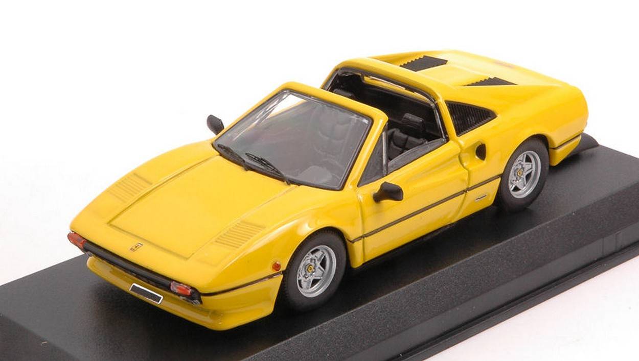 SCALE MODEL COMPATIBLE WITH FERRARI 308 GTS 1978 YELLOW 1:43 BEST MODEL BT9236-2