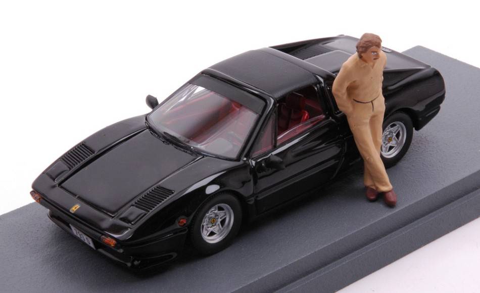 SCALE MODEL COMPATIBLE WITH FERRARI 308 GTS KEKE ROSBERG PERSONAL CAR 1982 + FIGURES 1:43 BEST MODEL BT9843P