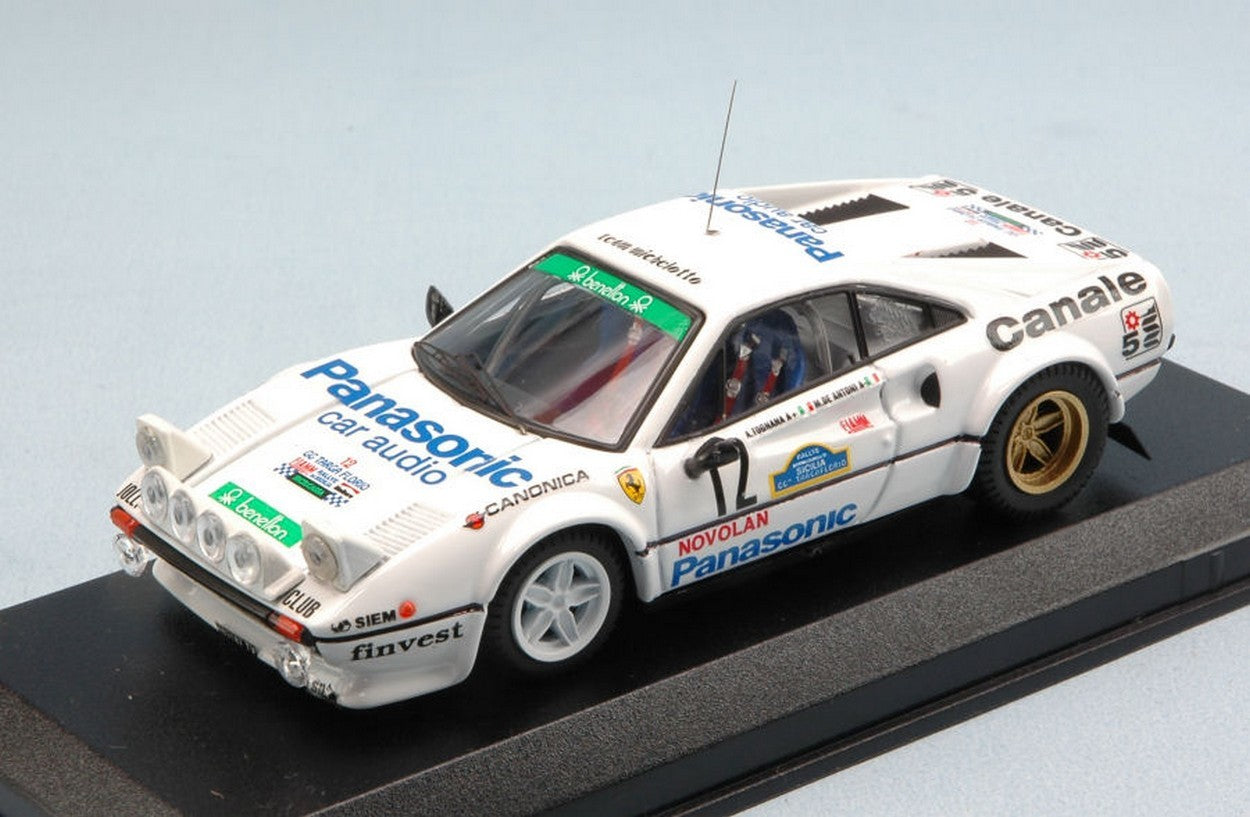 SCALE MODEL COMPATIBLE WITH FERRARI 308 N.12 WINNER TARGA FLORIO RALLY 1982 TOGNANA-DE ANTONI 1:43 BEST MODEL BT9600