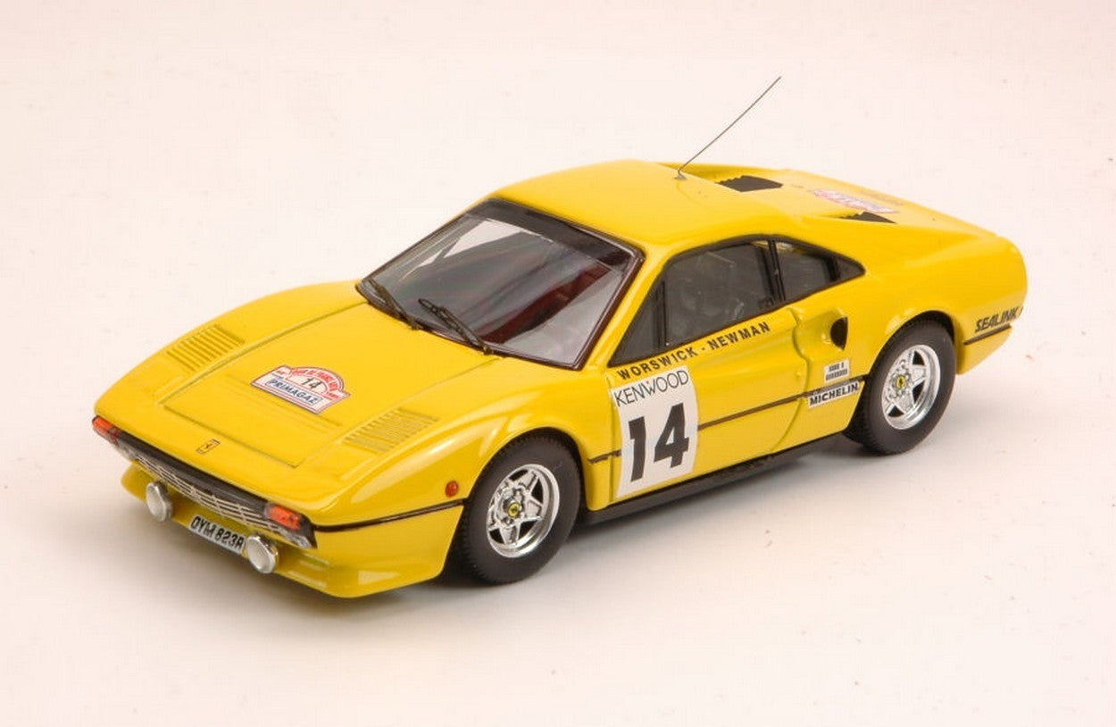 SCALE MODEL COMPATIBLE WITH FERRARI 308 N.14 RETIRED TOUR DE FRANCE 1985 T.WORSWICK-S.NEWMAN 1:43 BEST MODEL BT9572