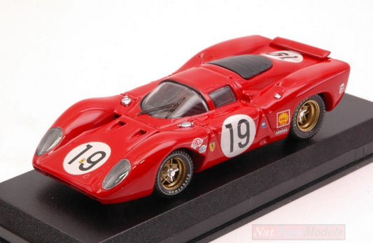 SCALE MODEL COMPATIBLE WITH FERRARI 312 P COUPE N.19 ACCIDENT (FIRE) LM 1969 AMON-SCHETTY 1:43 BEST MODEL BT9152