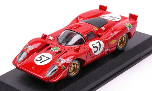 SCALE MODEL COMPATIBLE WITH FERRARI 312 P COUPE' N.57 LM 1970 ADAMOWICZ-PARSONS 1:43 BEST MODEL BT9290-2