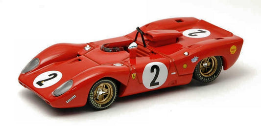 SCALE MODEL COMPATIBLE WITH FERRARI 312 P SPYDER N.2 ACCIDENT MONZA 1969 P.RODRIGUEZ-P.SCHETTY 1:43 BEST MODEL BT9221
