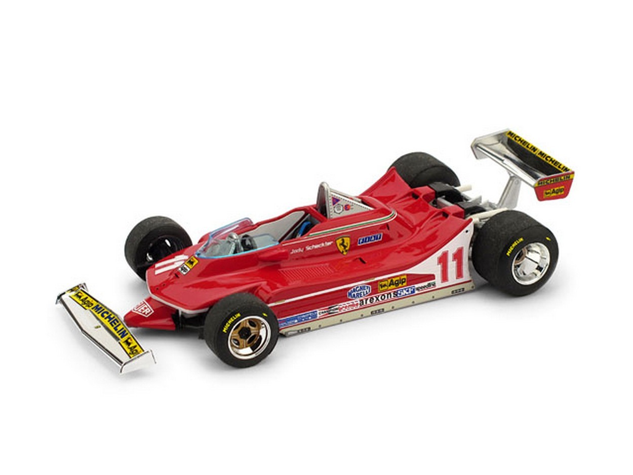 MODELLINO IN SCALA COMPATIBILE CON FERRARI 312 T4 J.SCHECKTER 1979 N.11 WINNER ITALY GP 1:43 BRUMM BM0511