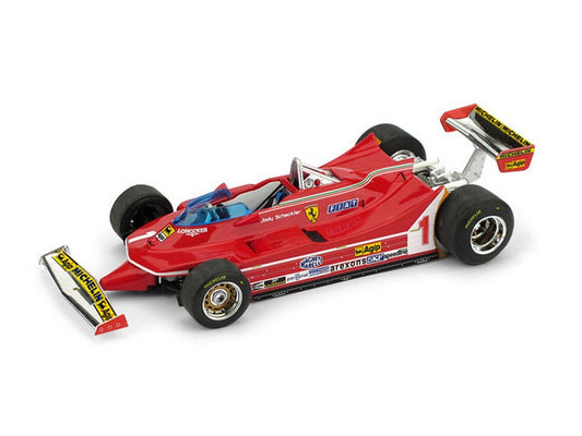 SCALE MODEL COMPATIBLE WITH FERRARI 312 T5 J.SCHECKTER 1980 N.1 ARGENTINA GP 1:43 BRUMM BM0574