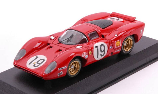 SCALE MODEL COMPATIBLE WITH FERRARI 312P COUPE' N.19 LM 1969 AMON-SCHETTY 1:43 BEST MODEL BT9152-2