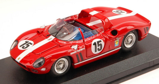 SCALE MODEL COMPATIBLE WITH FERRARI 330 P N.15 LM TEST 1965 SPYCHINGER-MULLER 1:43 ART MODEL AM0277