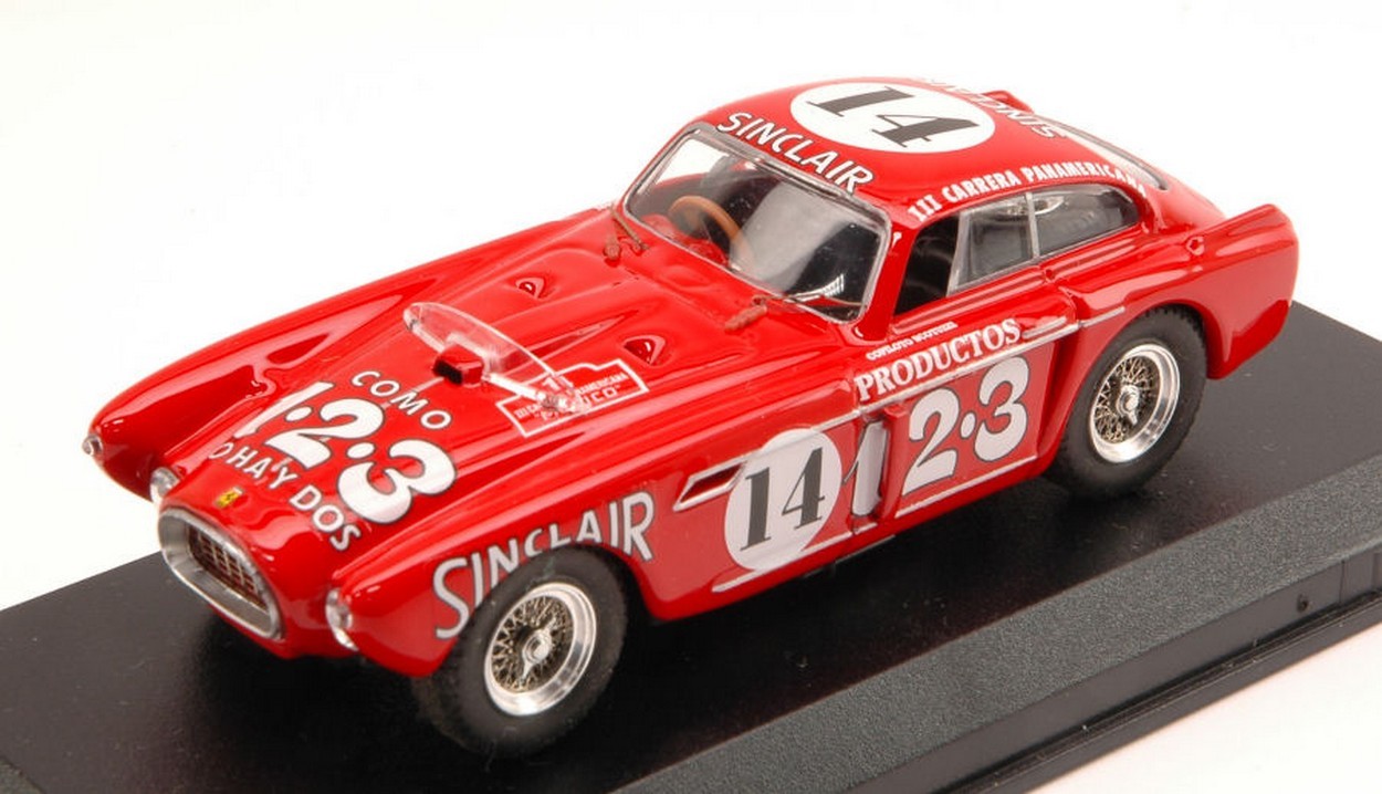 SCALE MODEL COMPATIBLE WITH FERRARI 340 MEXICO N.14 RET.CARRERA MEXICANA 1952 ASCARI-SCOTUZZI 1:43 ART MODEL AM0191