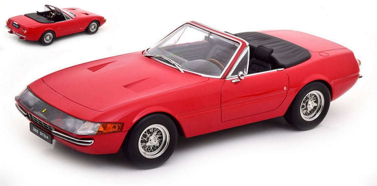 SCALE MODEL COMPATIBLE WITH FERRARI 365 GTB DAYTONA CONVERTIBLE 1st SERIES 1969 RED 1:18 KK SCALE KKDC180611