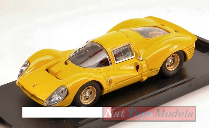 SCALE MODEL COMPATIBLE WITH FERRARI 412 P 1967 YELLOW 1:43 BANG BG7103