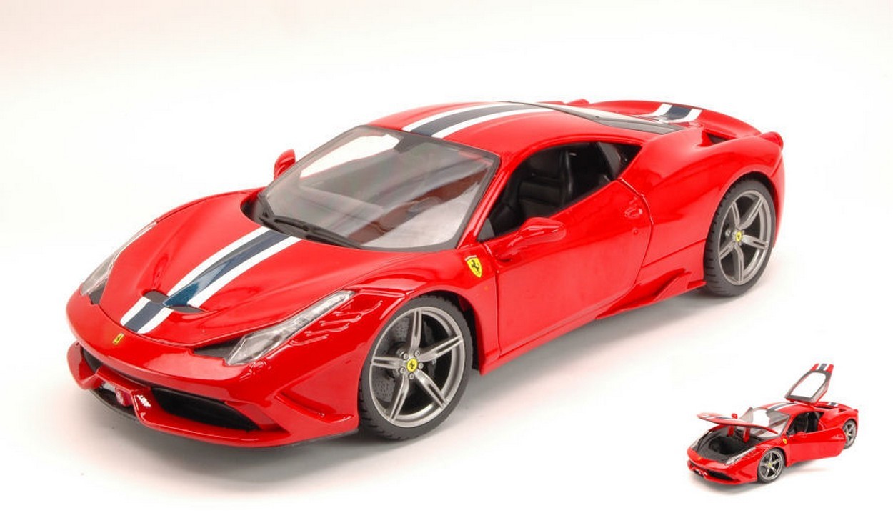 SCALE MODEL COMPATIBLE WITH FERRARI 458 SPECIALE 2014 RED 1:18 BURAGO BU16002R