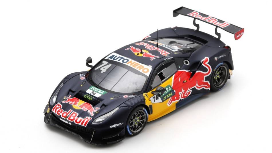 SCALE MODEL COMPATIBLE WITH FERRARI 488 GT3 EVO N.74 RED BULL ALPHA TAURI DTM 2022 F.FRAGA 1:43 LOOKSMART LSRC156