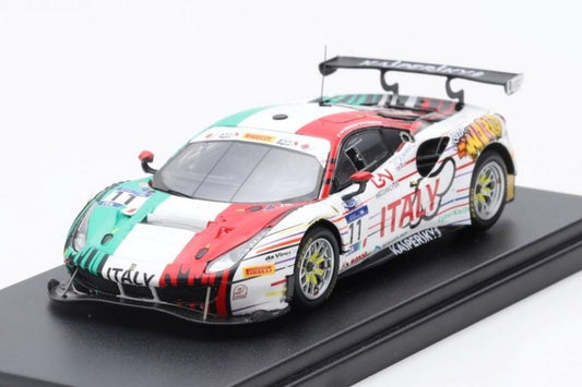 SCALE MODEL COMPATIBLE WITH FERRARI 488 GT3 N.11 6th NATIONS CUP BAHR.2018 PERAZZINI-CRESSONI 1:43 LOOKSMART LSRC065